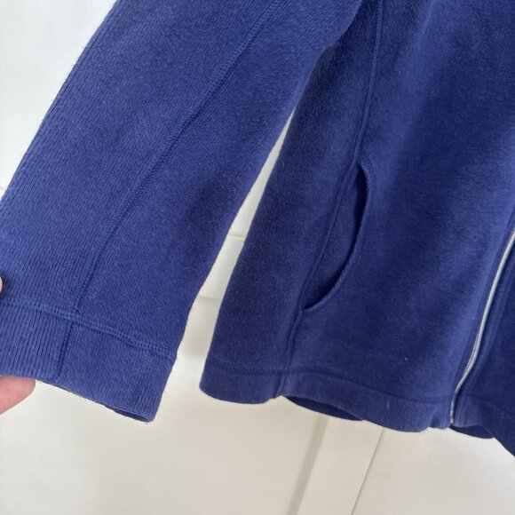 Tommy Bahama Blue Full Zip Sweater | Women's Large Round Neck - Picture 6 of 16
